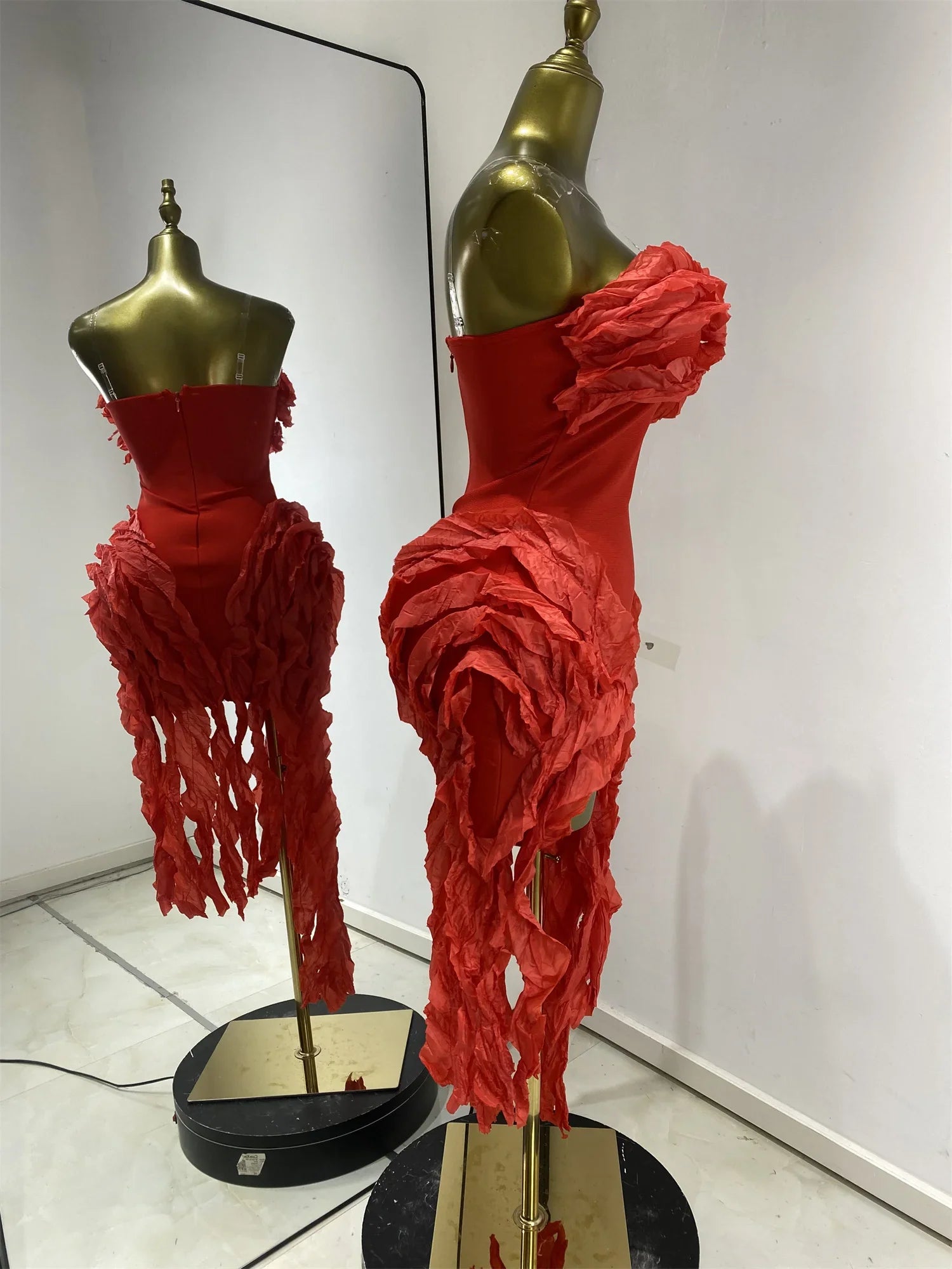 Ali Fringe Bandage Midi Dress