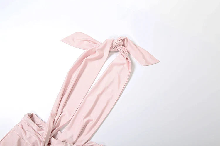 Ribbon Backless Romper