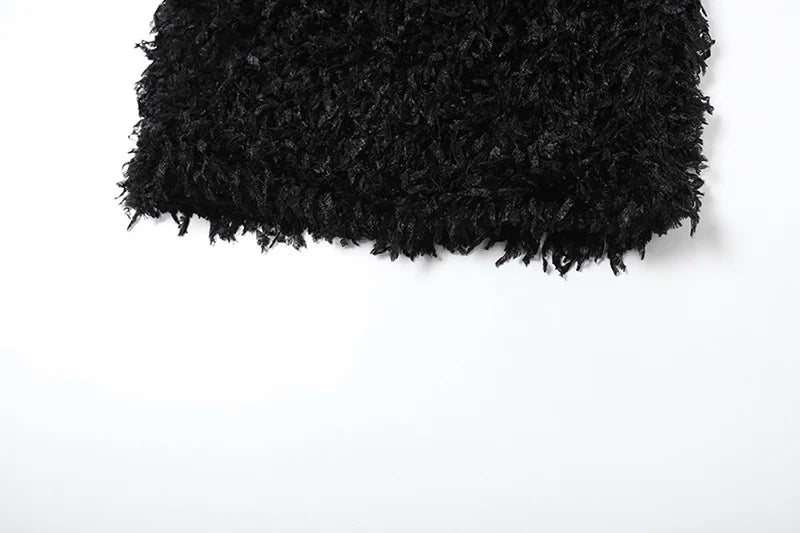Fluff Cutout Mini Dress