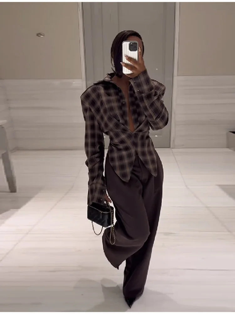 Plaid Flattering Blouse