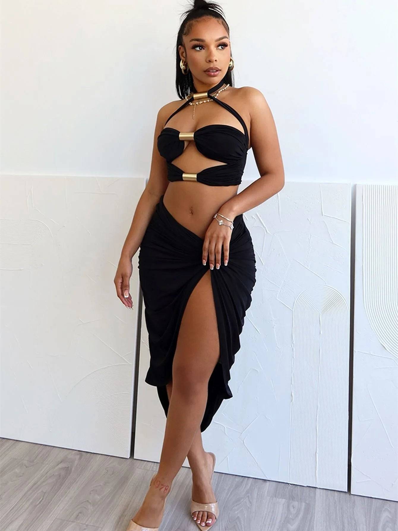 Michelle Pleated Skirt Set