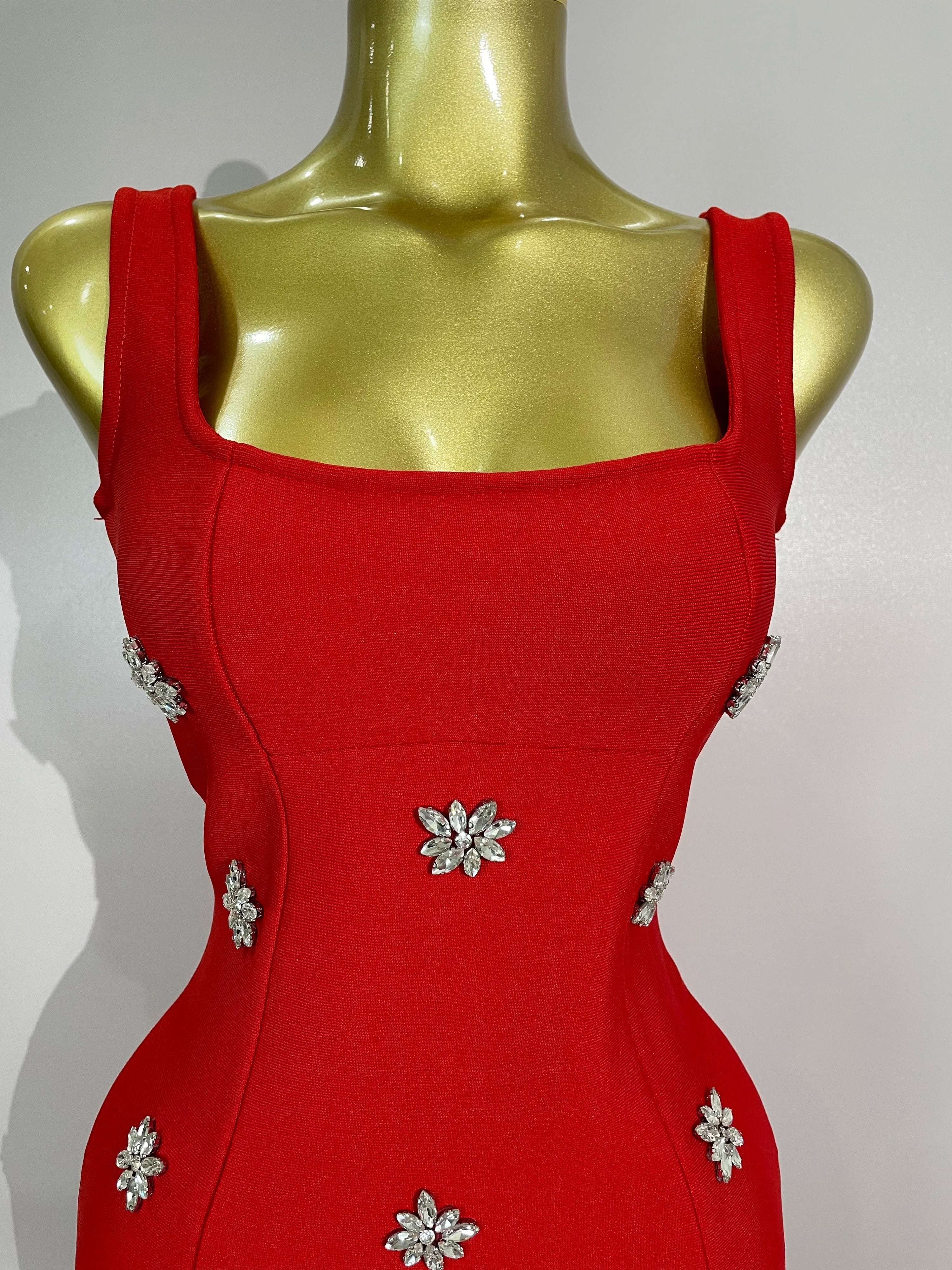 Lori Bandage Ruffle Mini Dress