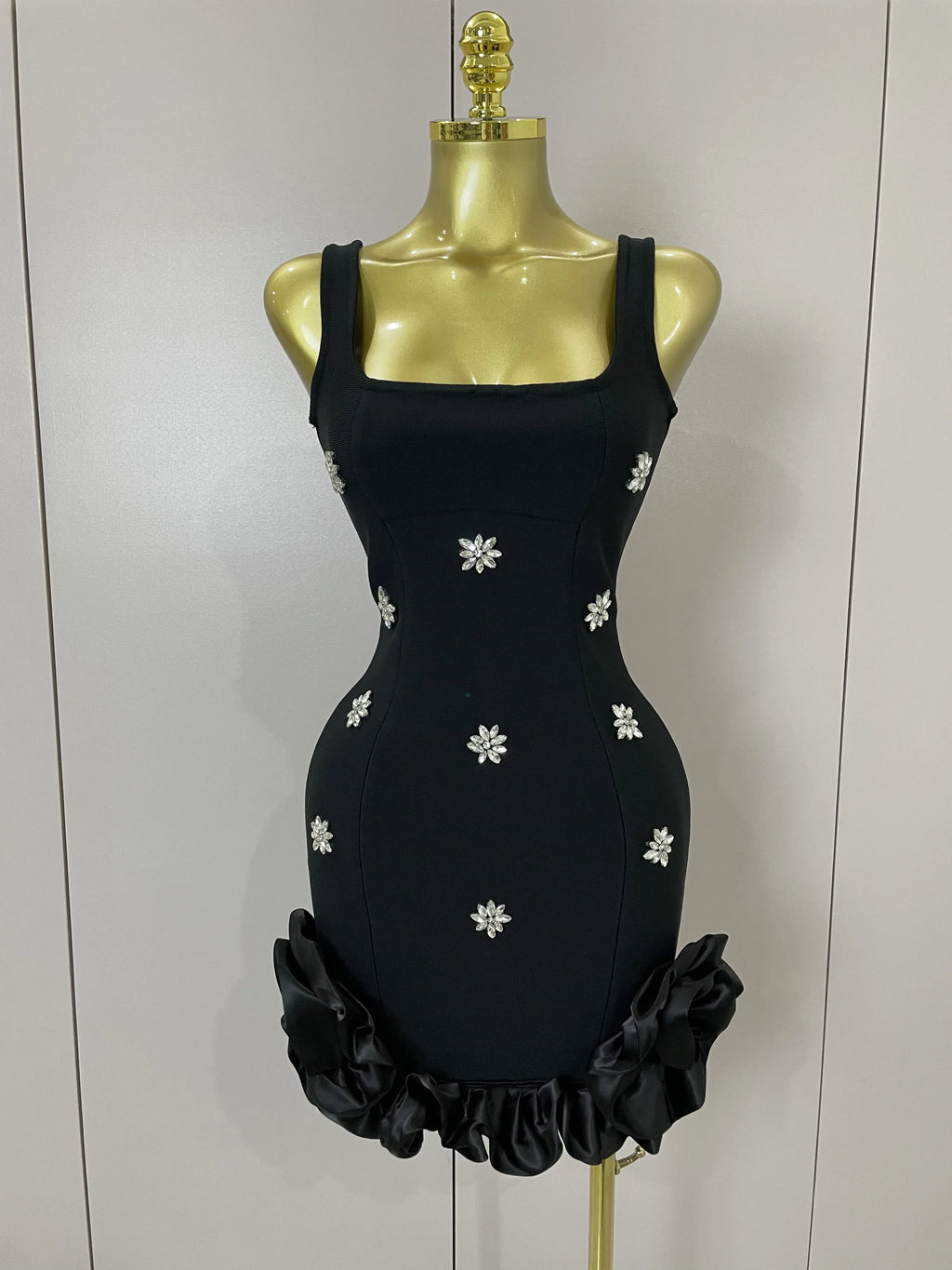 Lori Bandage Ruffle Mini Dress