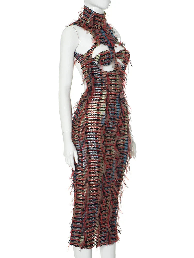 Rissa Knit Tassel Dress
