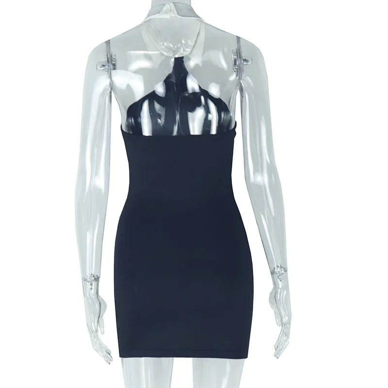 A White Collar Mini Dress