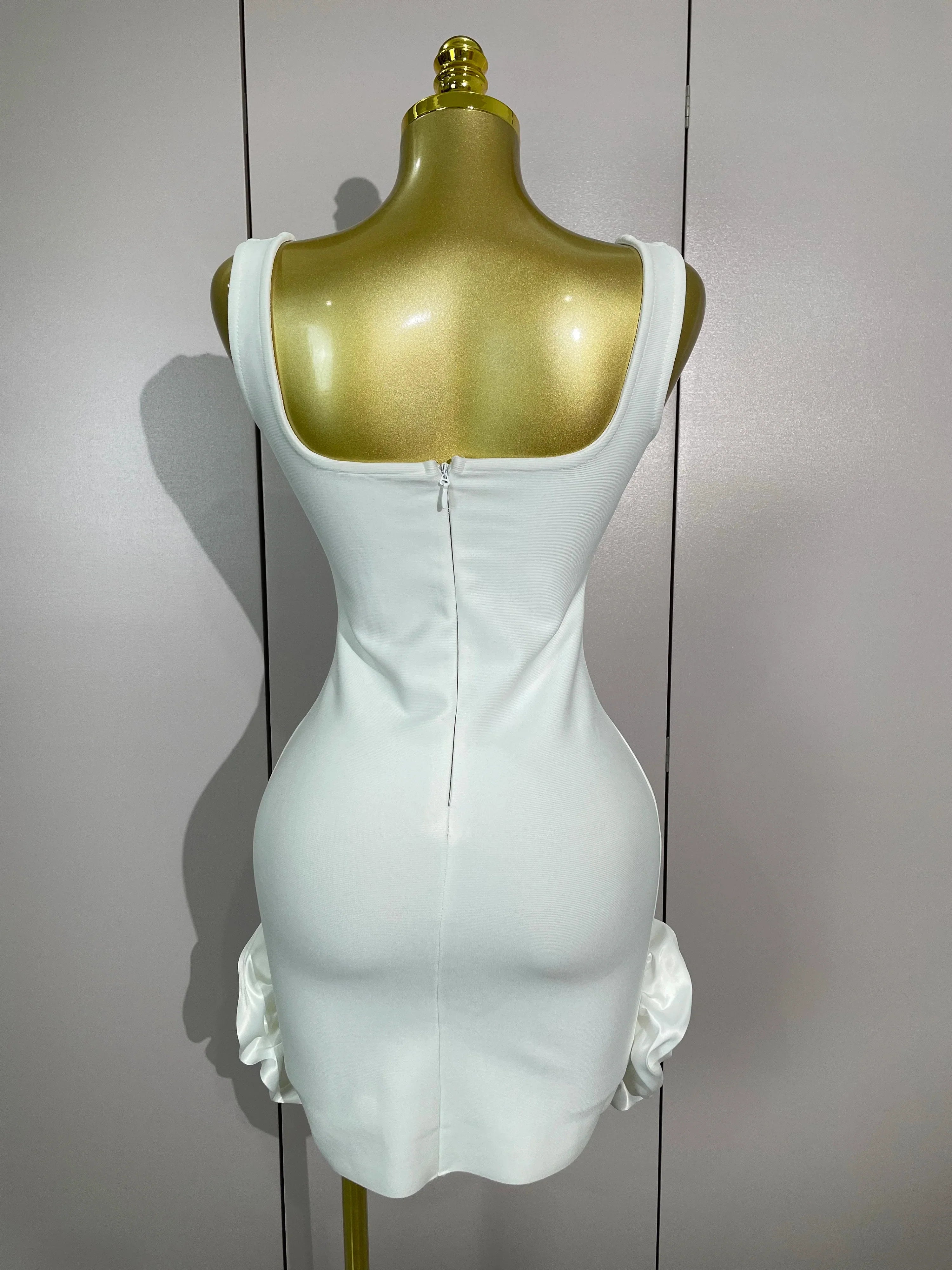 Lori Bandage Ruffle Mini Dress