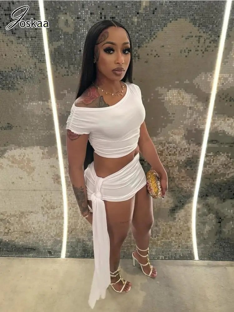Luanda Pleated Mini Skirt Set