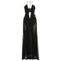 Olivia Ruched Maxi Dress black
