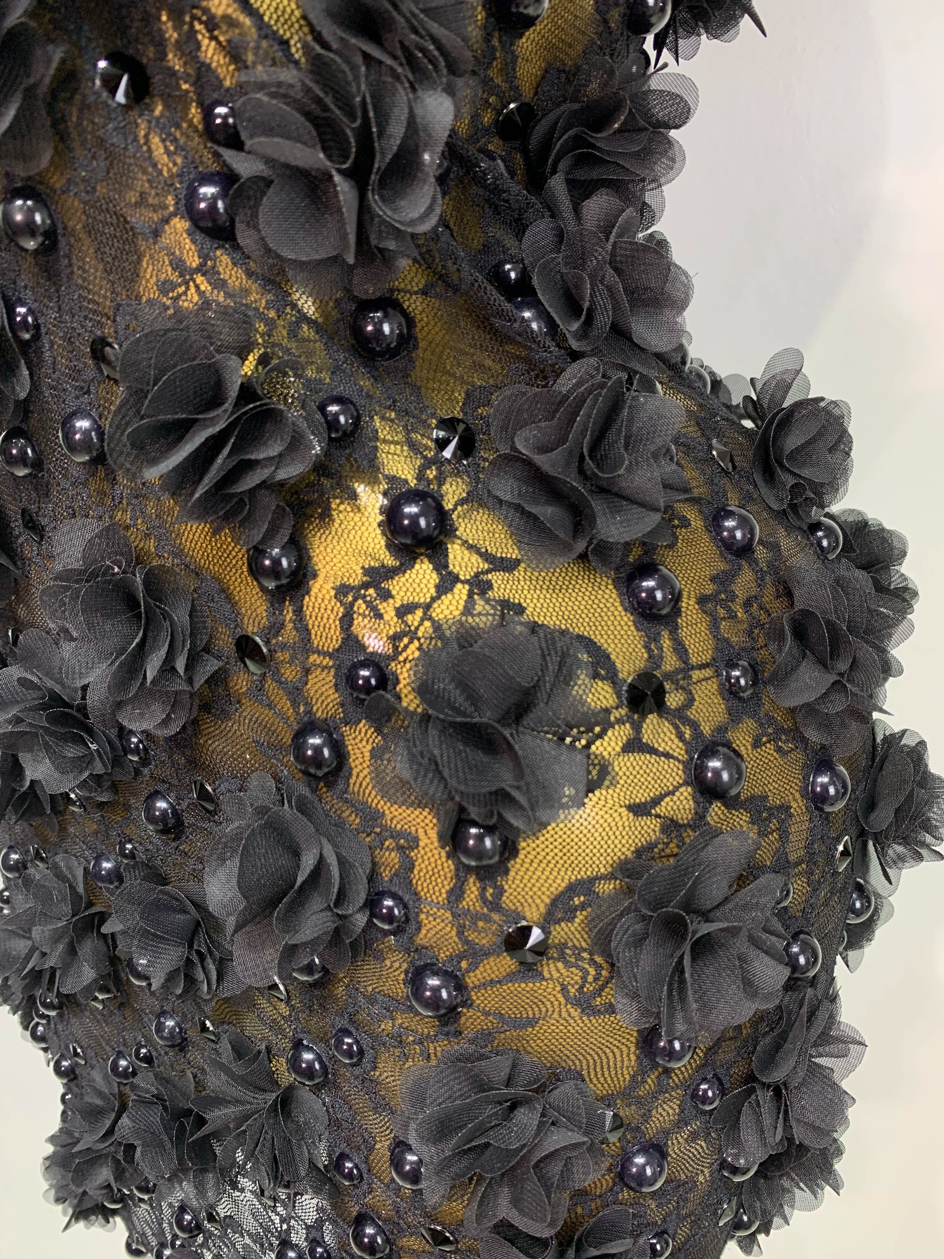 Flower Pearls Mini Dress