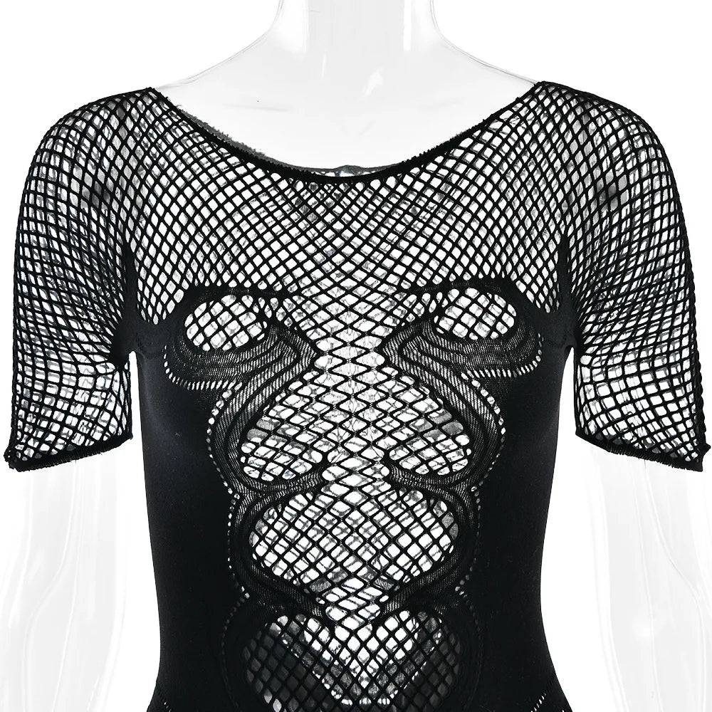 Flaming Hot Mesh Dress