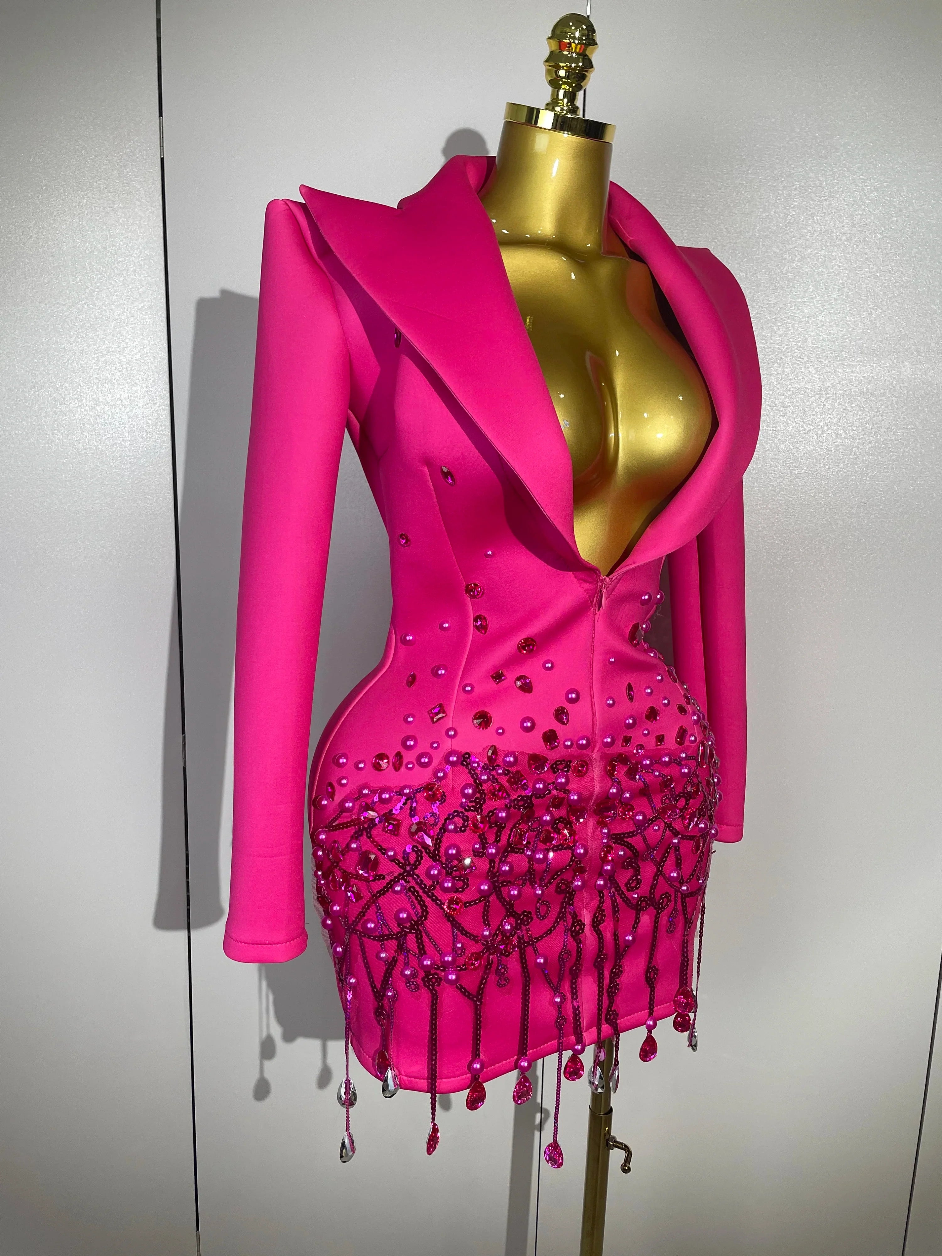 Pearls Blazer Mini Dress
