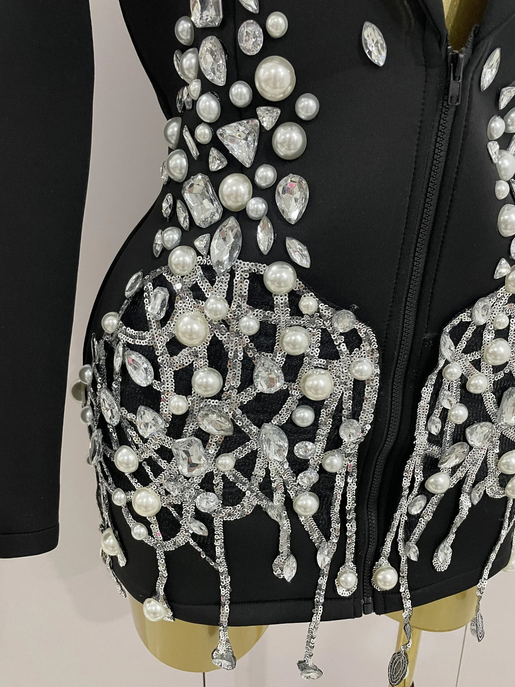 Pearls Blazer Mini Dress