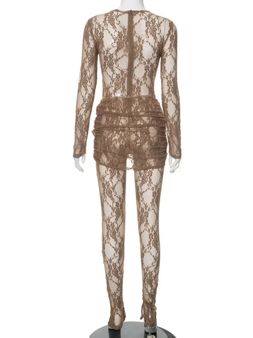 Alisha Lace Jumpsuit Set