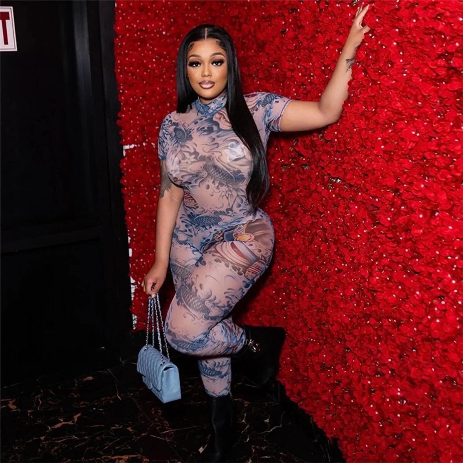 Baddie Mesh Backless Jumpsuit 3