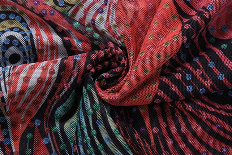 Colorful V-Neck Dress