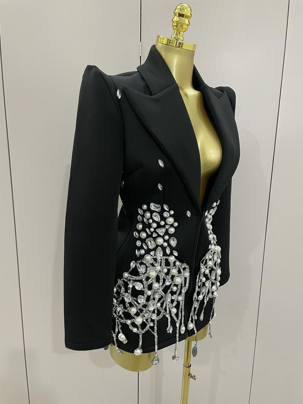 Pearls Blazer Mini Dress