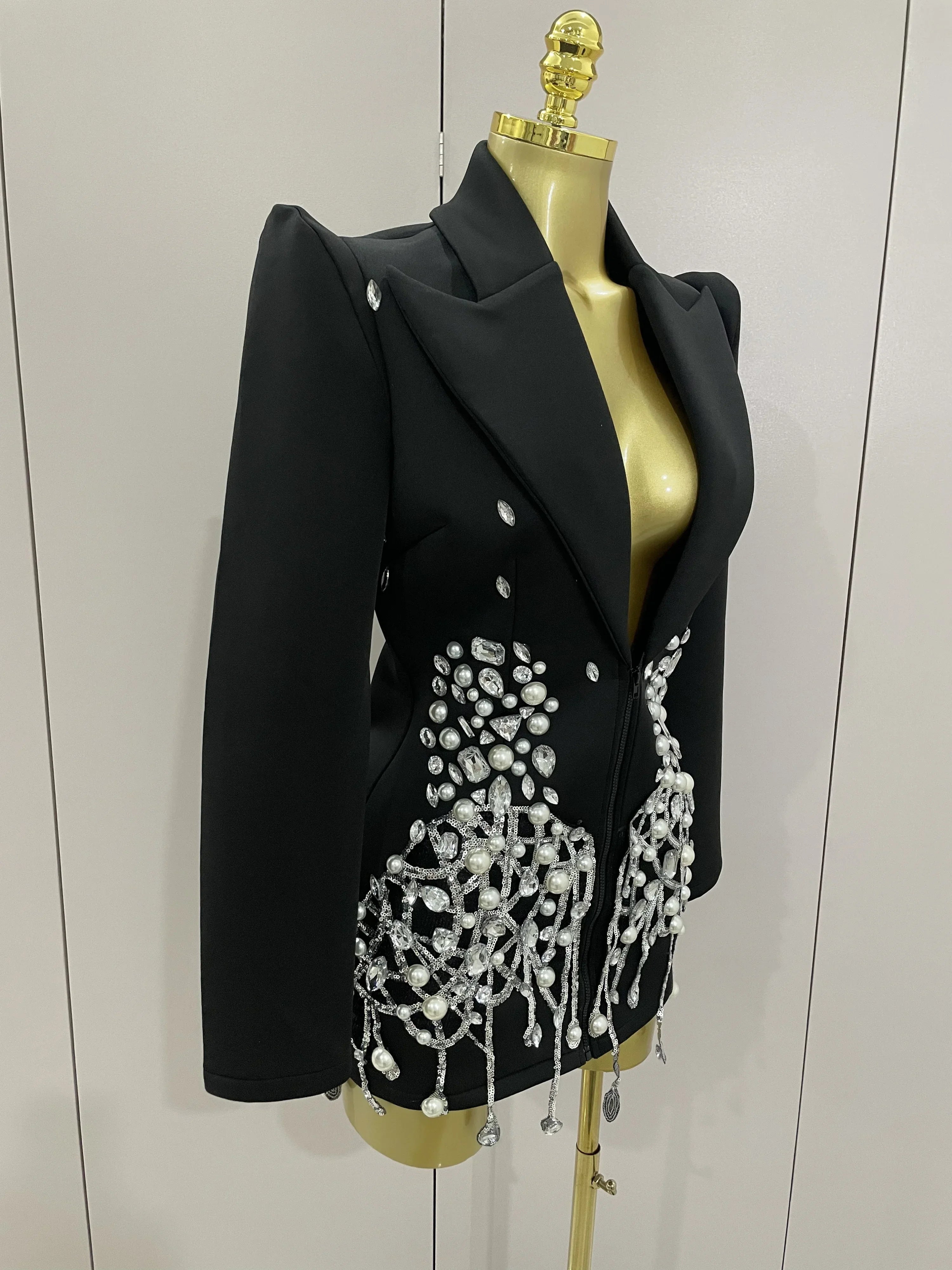 Pearls Blazer Mini Dress