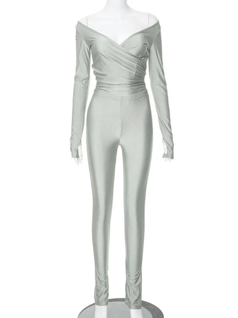 Nola Pants Set Silver Gray S