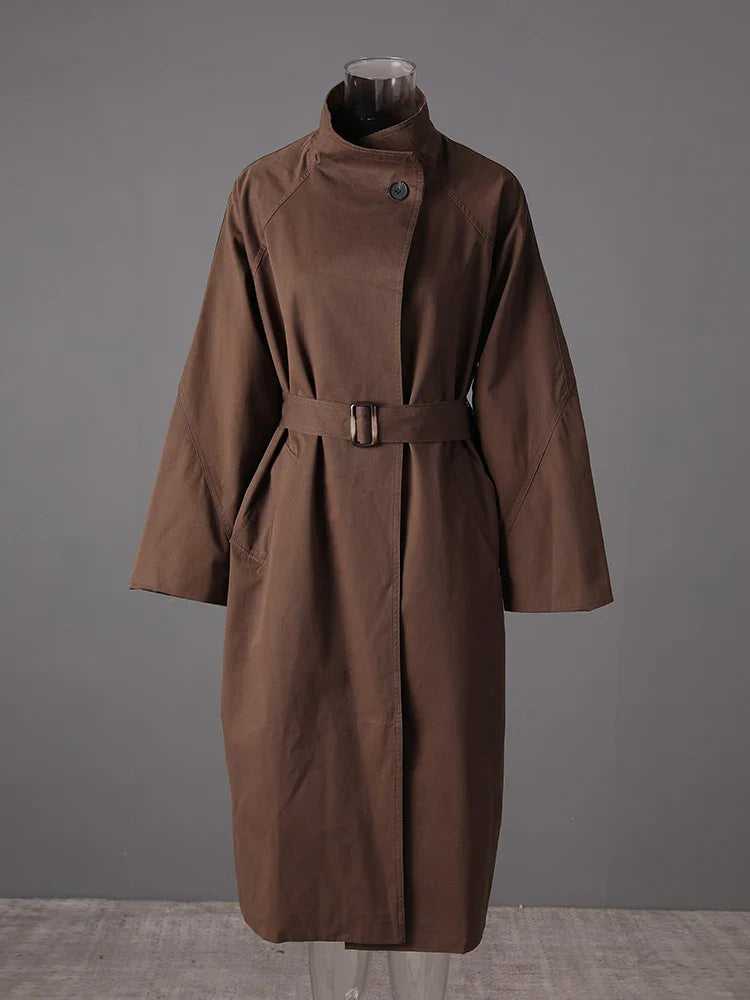 Brown Belted Trench Coat