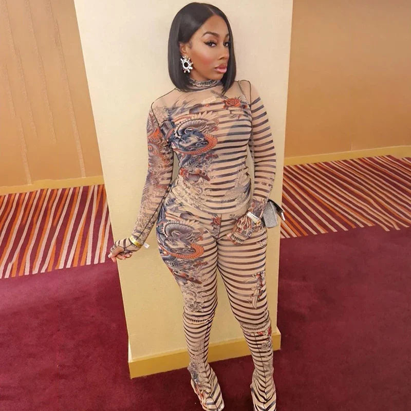 Aesthetic Mesh Lines Set Khaki