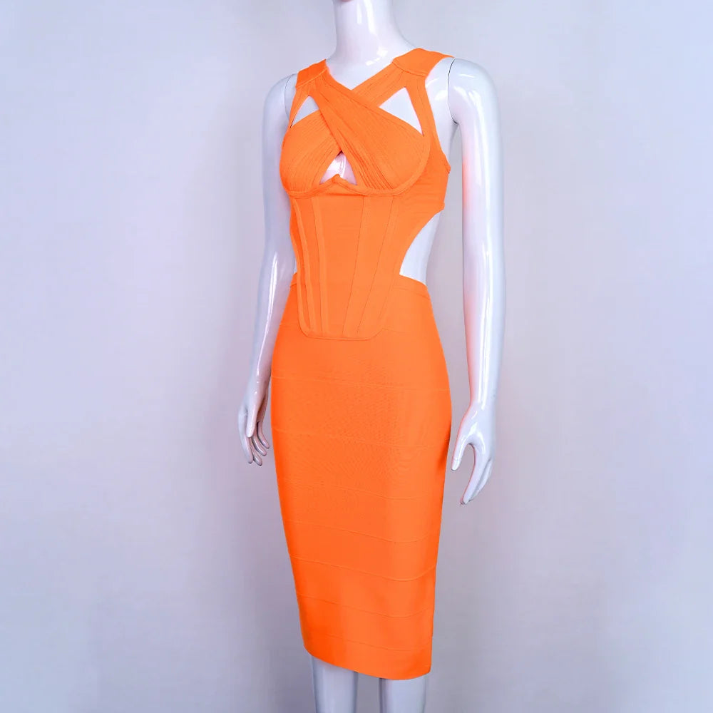 Criss Cross Bandage Dress