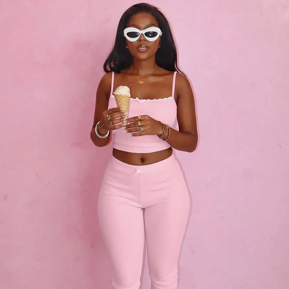 Barbie Pink Knit Pants Set