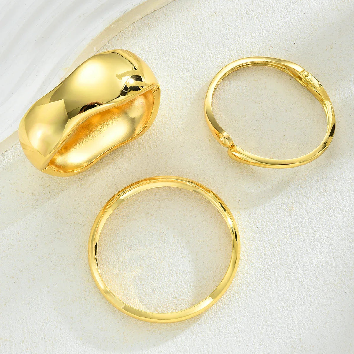 3pcs Gold Bangle Bracelet