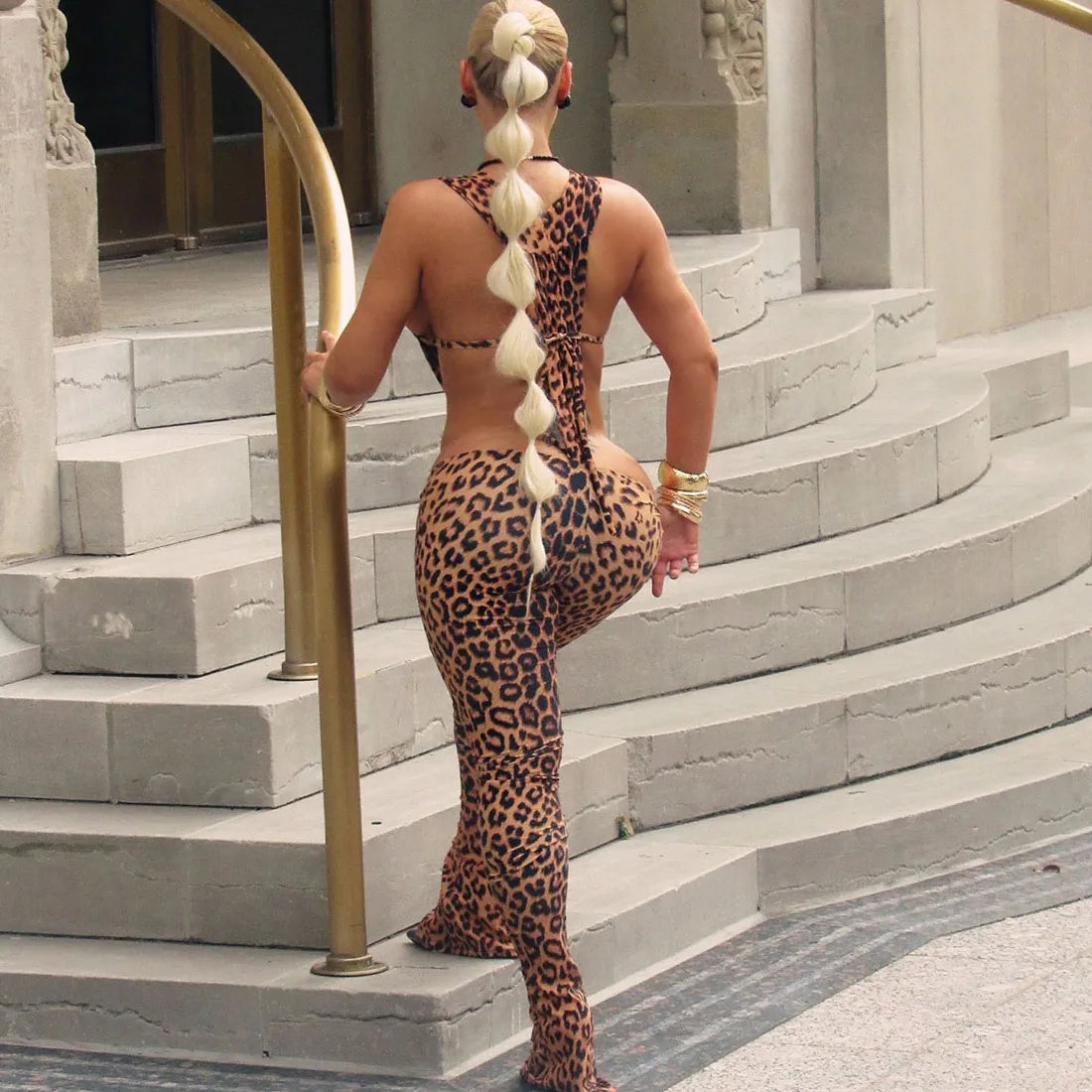 Street Siren Bodysuit Set Leopard