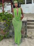 Chancie Maxi Skirt Set Green