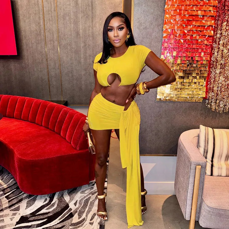 Paityn Ruched Skirt Set