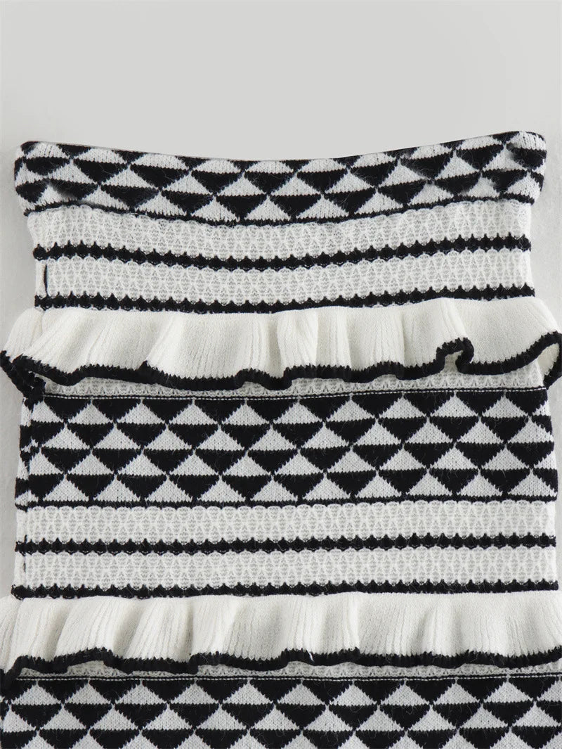 Jen Knit Ruffle Skirt Set