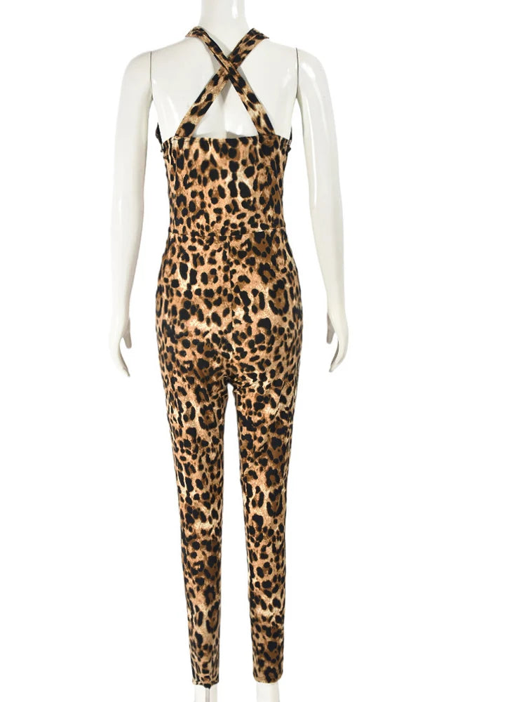 Wild Cut-Out Leopard Jumpsuit