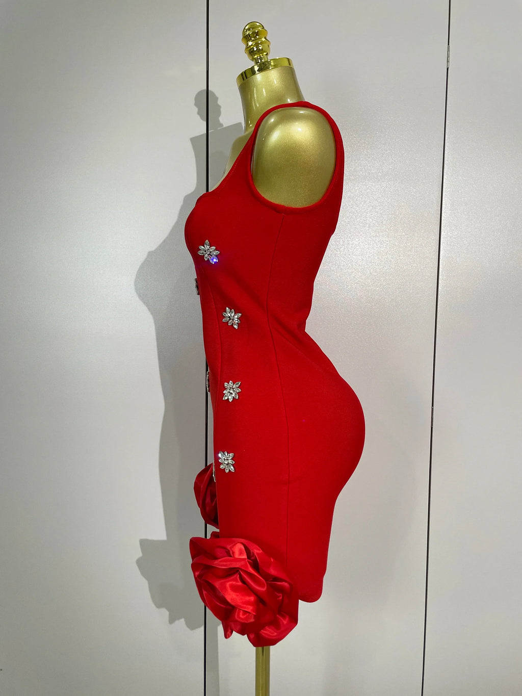 Lori Bandage Ruffle Mini Dress