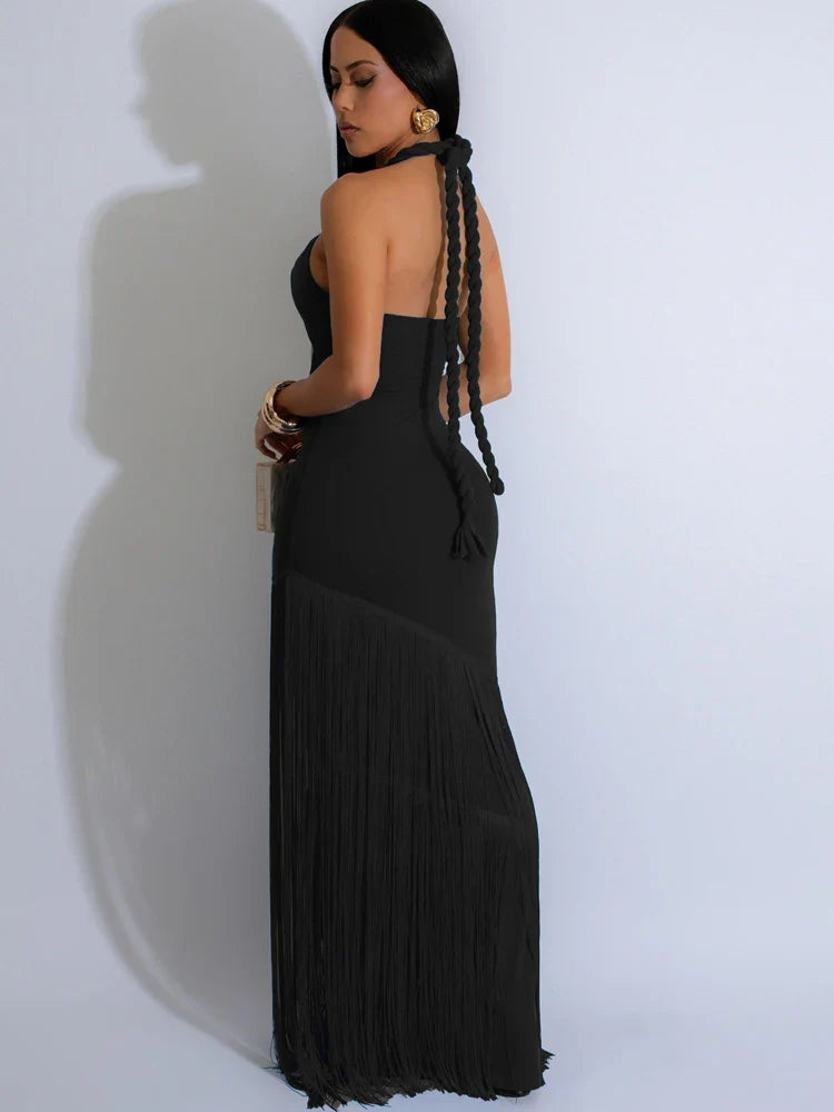 Royal Fringed Tassel Dress
