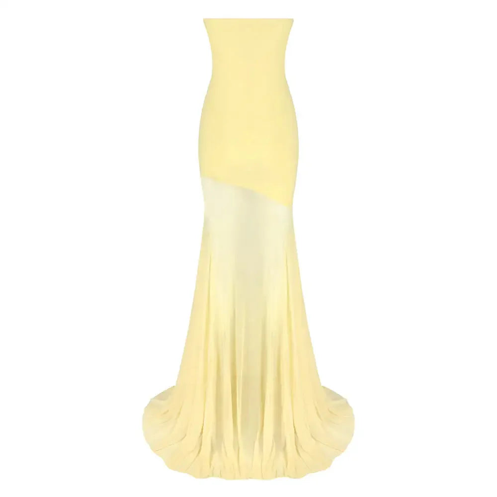 Yellow Silk Maxi Dress