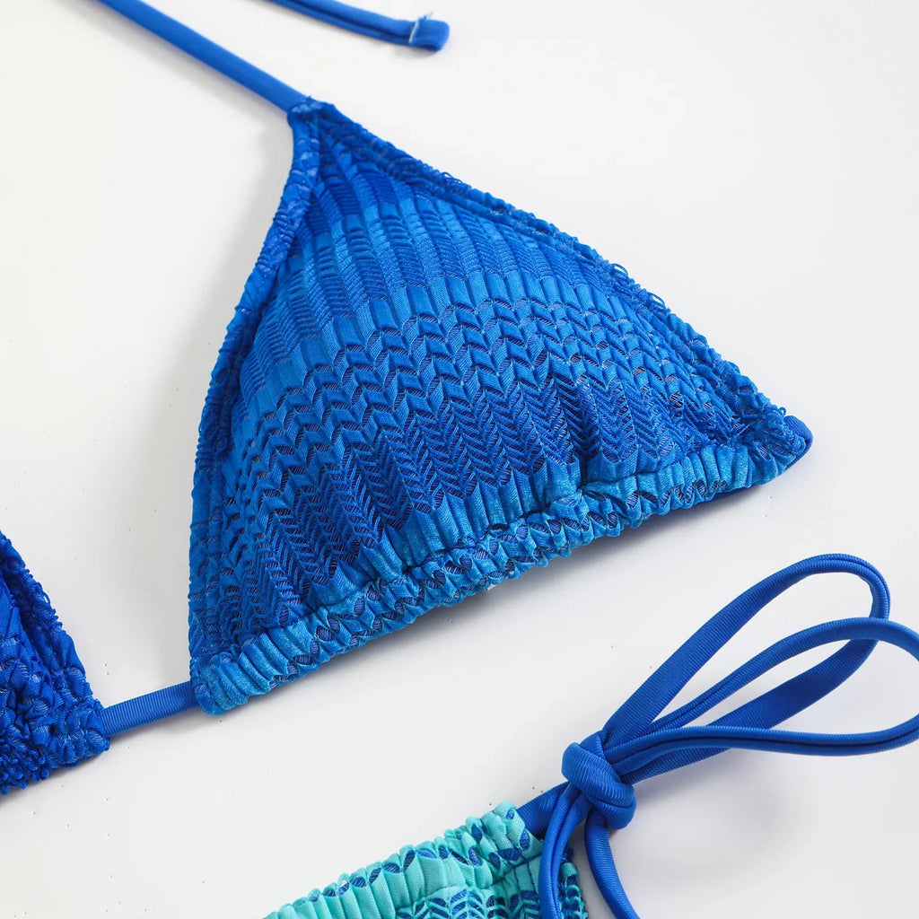 Gradient Mesh Skirt Bikini Set