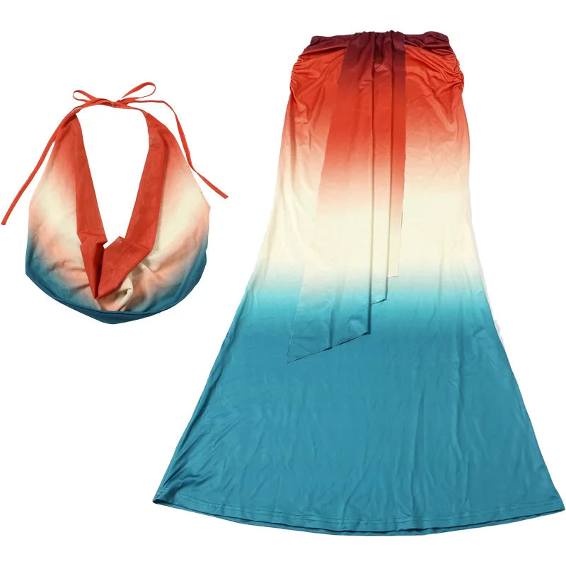 Jennie Ruched Maxi Skirt Set