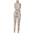 Shanice Bodycon Jumpsuit Light Brown