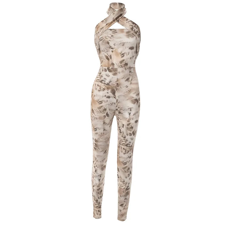 Shanice Bodycon Jumpsuit Light Brown