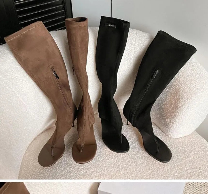 Open Toe Heel Boots
