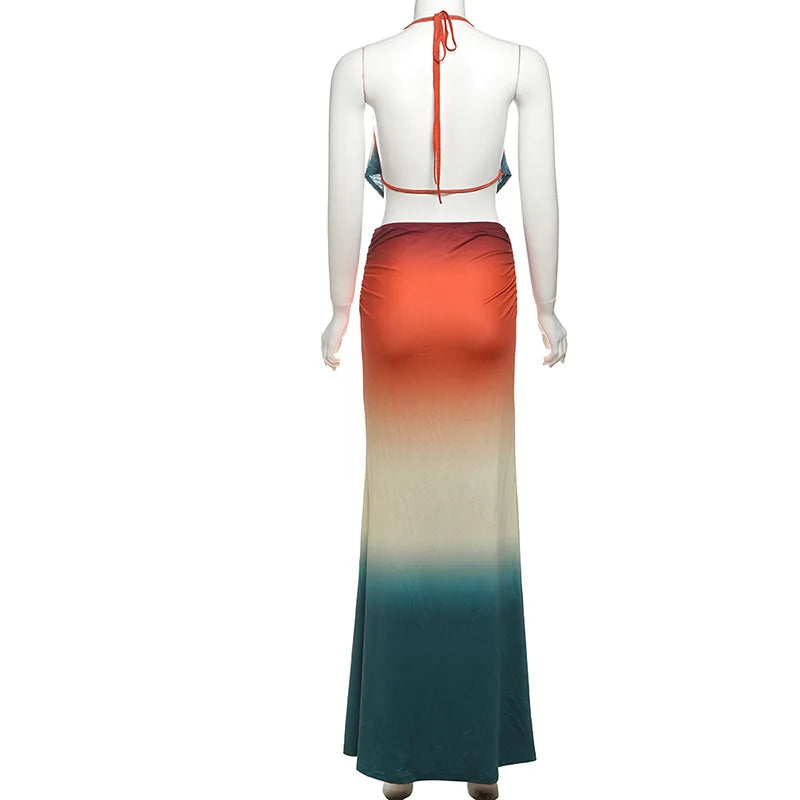 Jennie Ruched Maxi Skirt Set