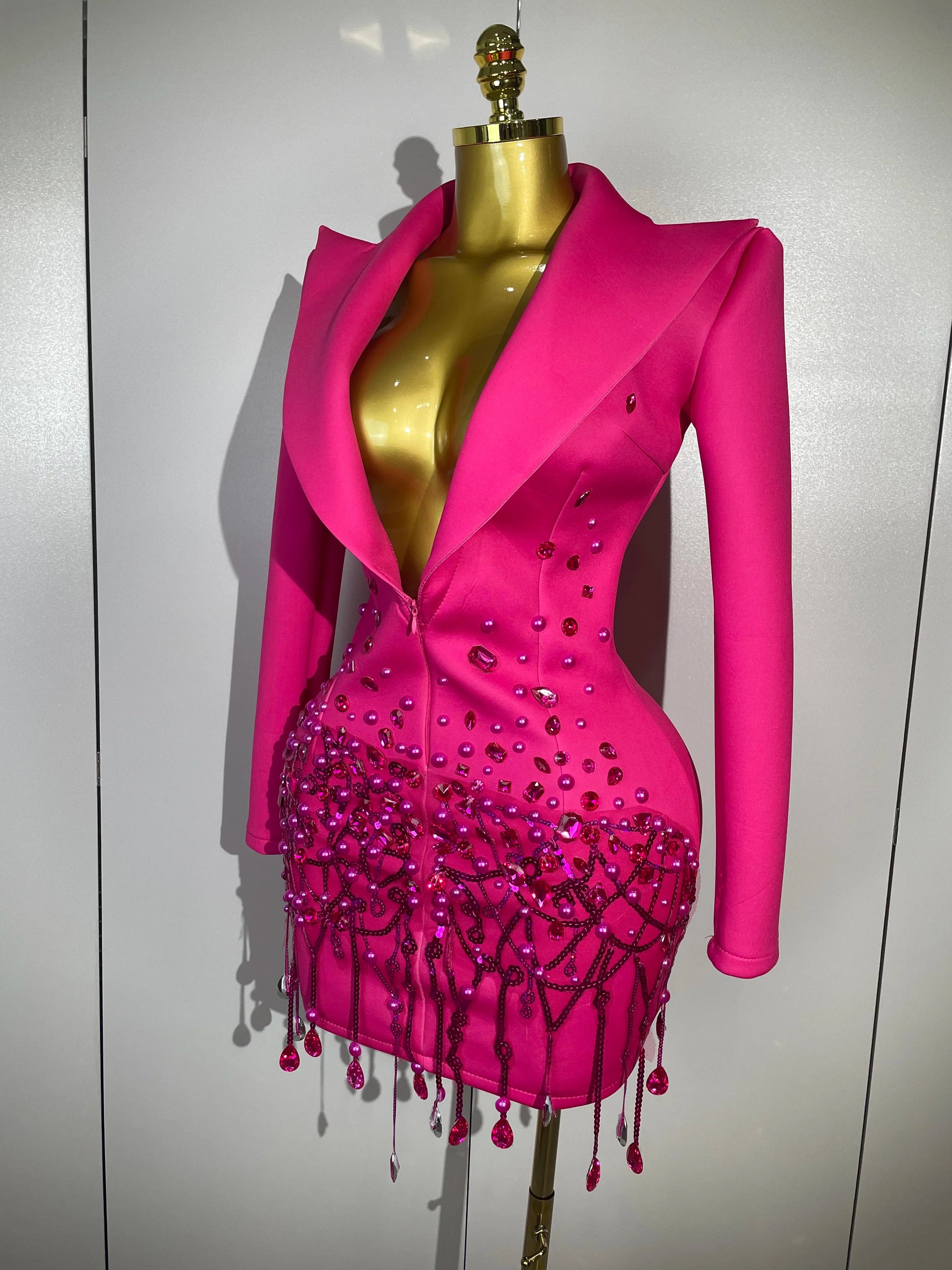 Pearls Blazer Mini Dress