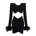 Sarah Ruched Bandage Dress Black