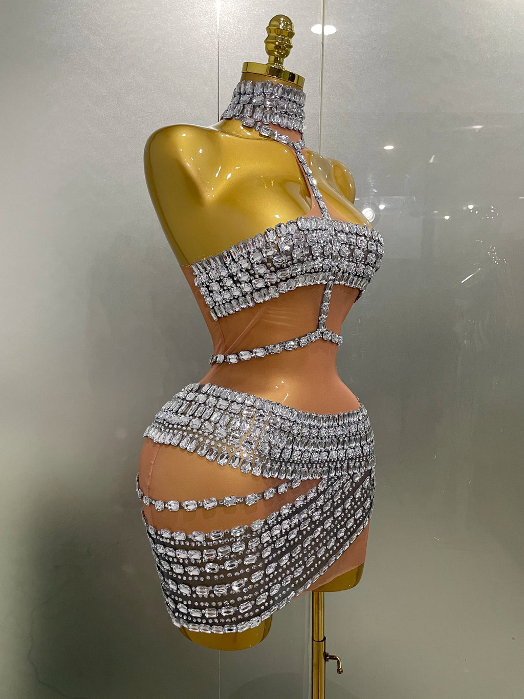 Hottie Rhinestone Mini Dress