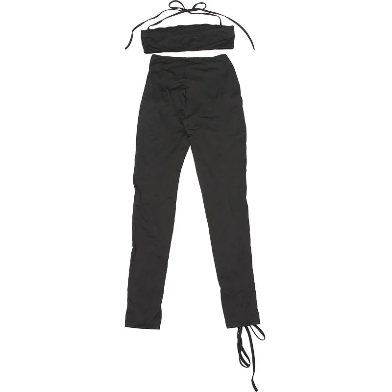 Iris Lace Up Pants Set