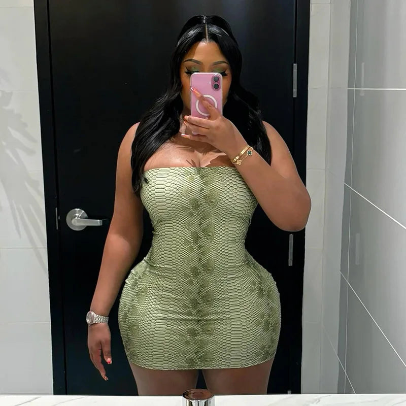 Snake Skin Tube Dress