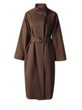 Brown Belted Trench Coat Brown