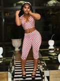 Polka Dot Print Capris Set