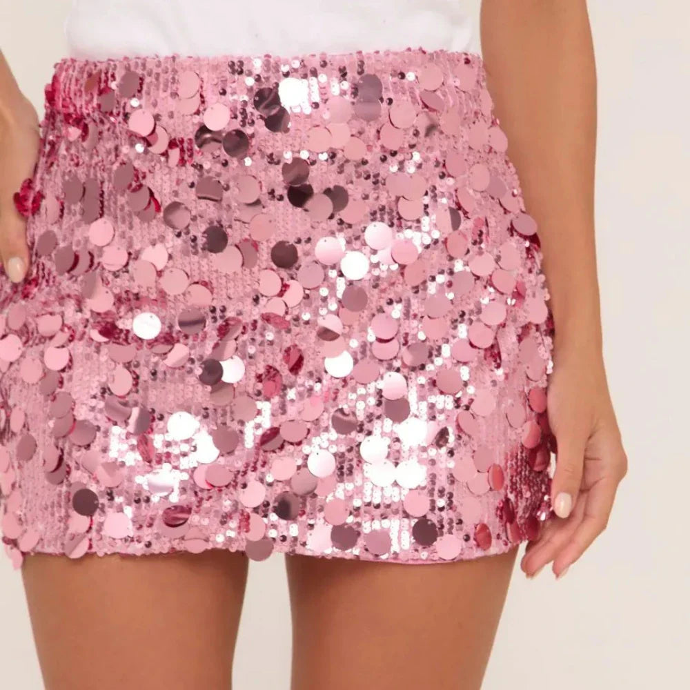 Corset Sequin Skirt Set