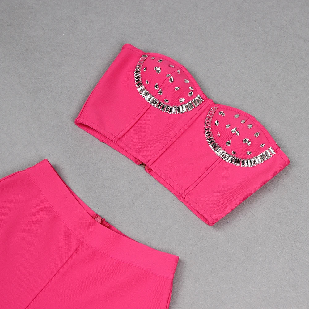Rose Bandage Pants Set
